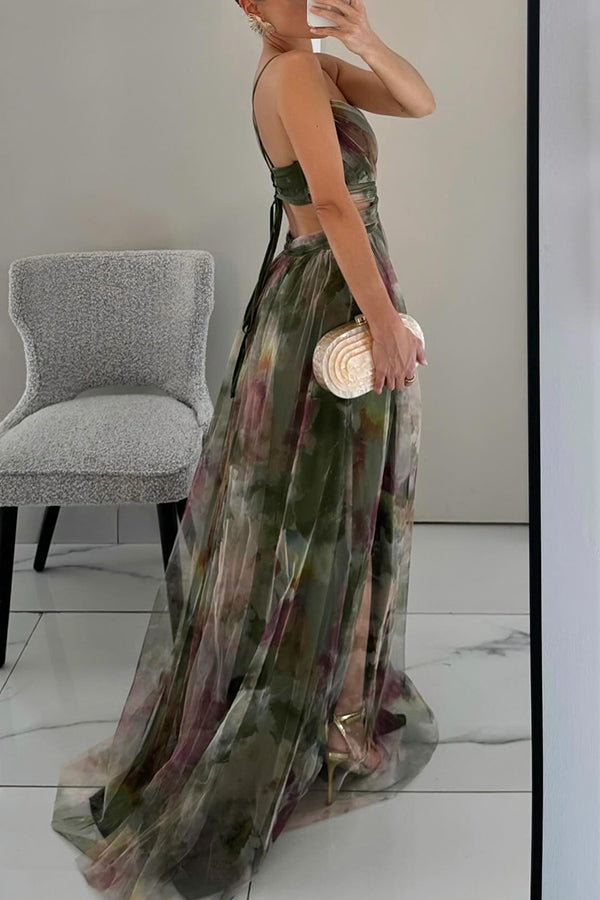 Giselle - Dlouhé šaty pro ženy s okouzlujícím květinovým vzorem
