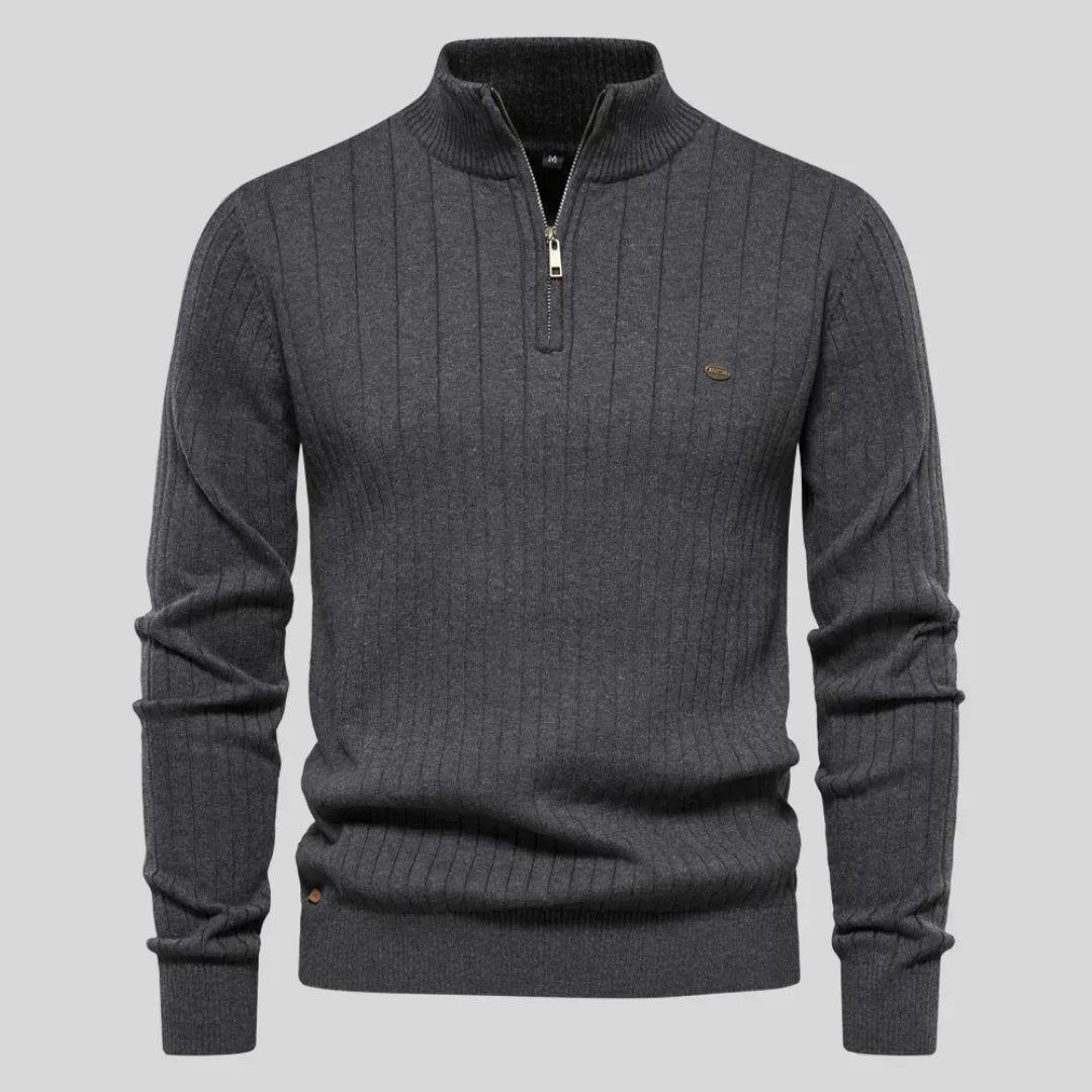 Martin – Elegantní Svetr se Zipem u Krku