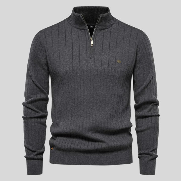 Martin – Elegantní Svetr se Zipem u Krku