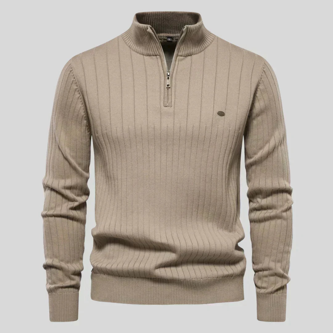 Martin – Elegantní Svetr se Zipem u Krku