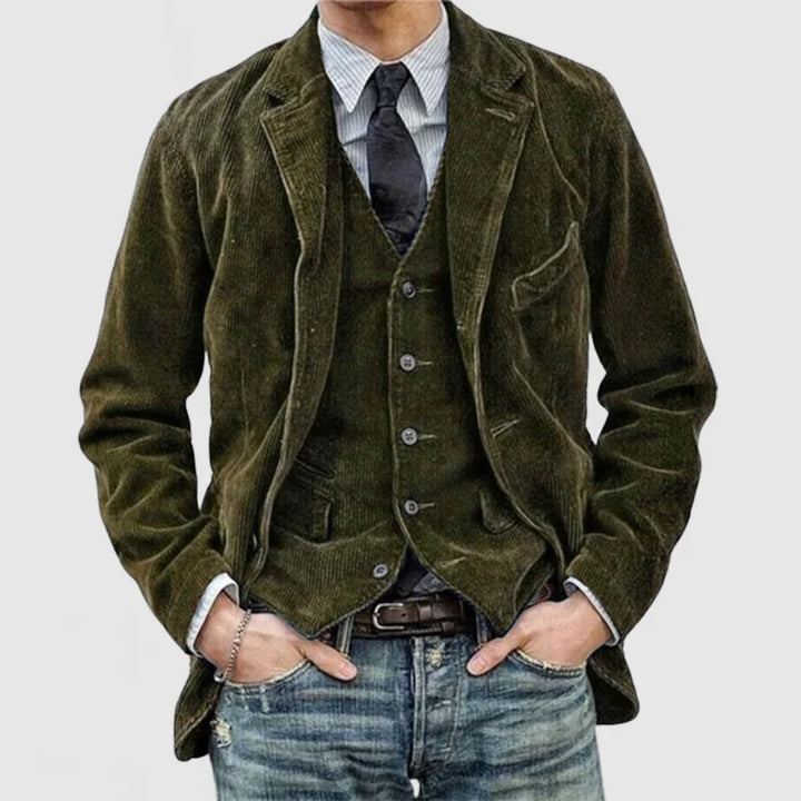 Matěj – Vintage Sametový Komplet Blejzr + Vesta