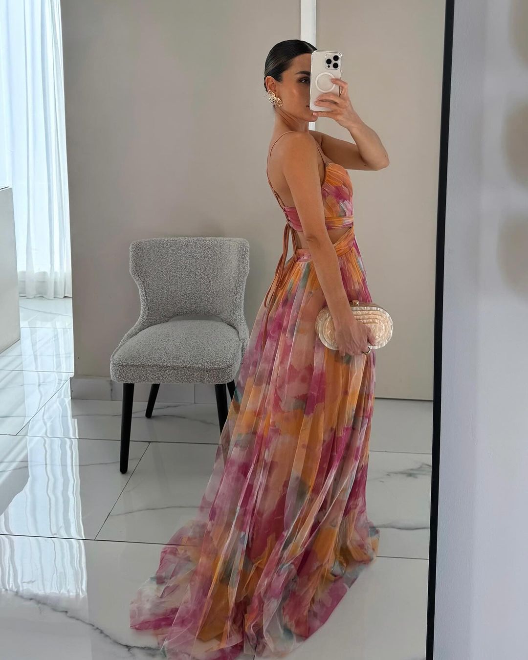 Giselle - Dlouhé šaty pro ženy s okouzlujícím květinovým vzorem