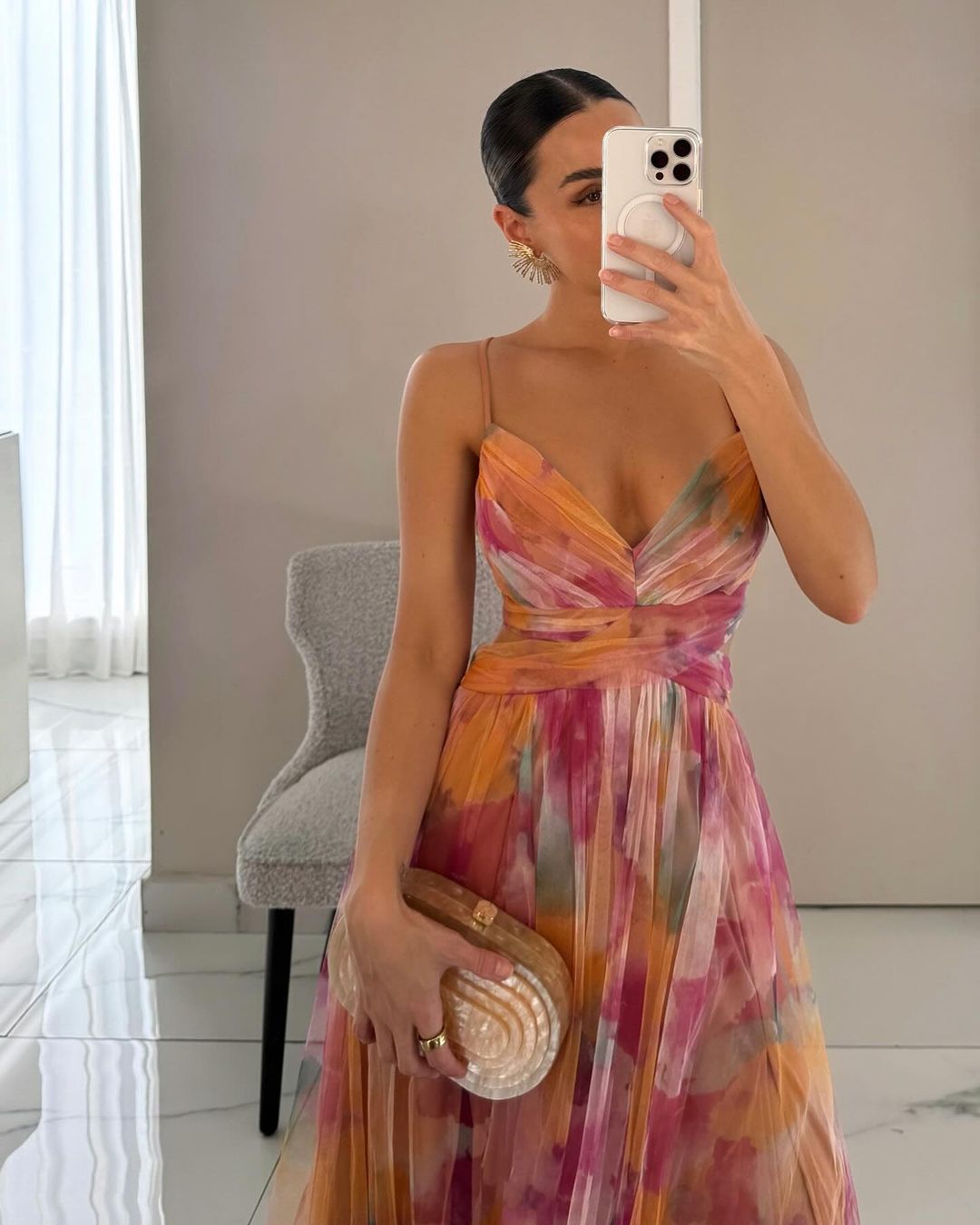 Giselle - Dlouhé šaty pro ženy s okouzlujícím květinovým vzorem