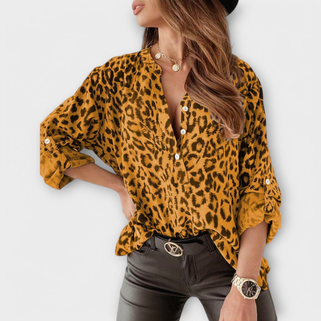 Iara - Moderní blůza s leopardím vzorem