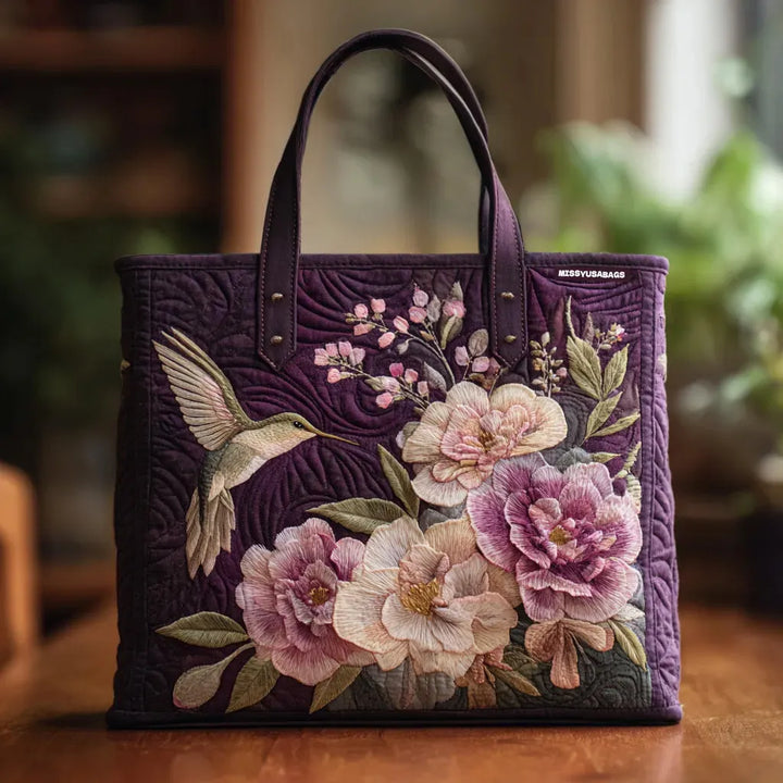 Sak Artisanal Matelassé - Kolibříci a Orchideje