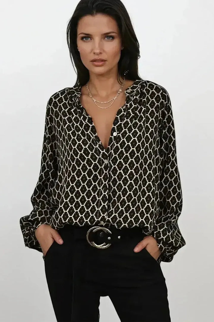 Beatriz - Stylová košile s V-výstřihem