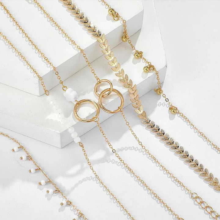 Sada Boho Náramků ve Zlatu