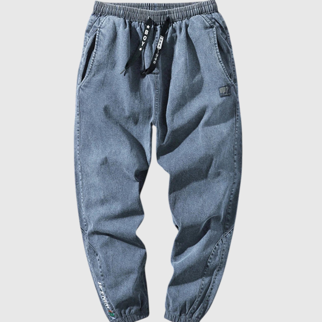 Elegantní džínové jogger kalhoty