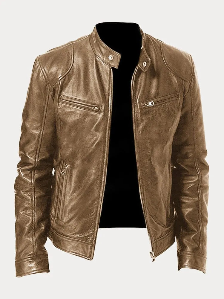 Viktor – Casual Kožená Bunda Nadčasový Design