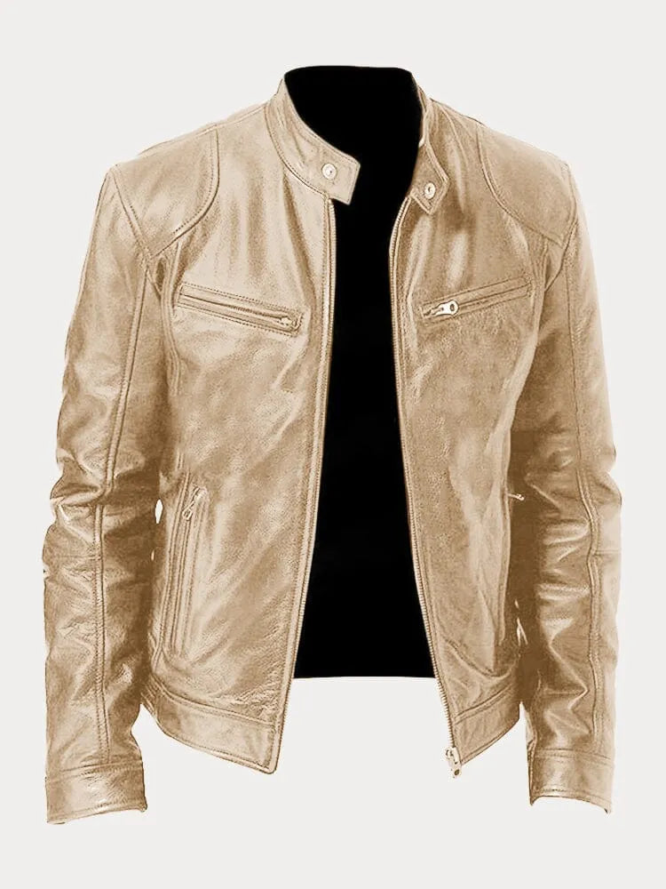 Viktor – Casual Kožená Bunda Nadčasový Design