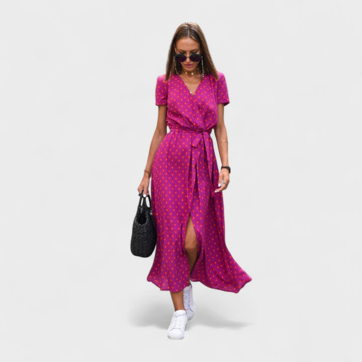 Růžový Lilie - Boho Chic Šaty