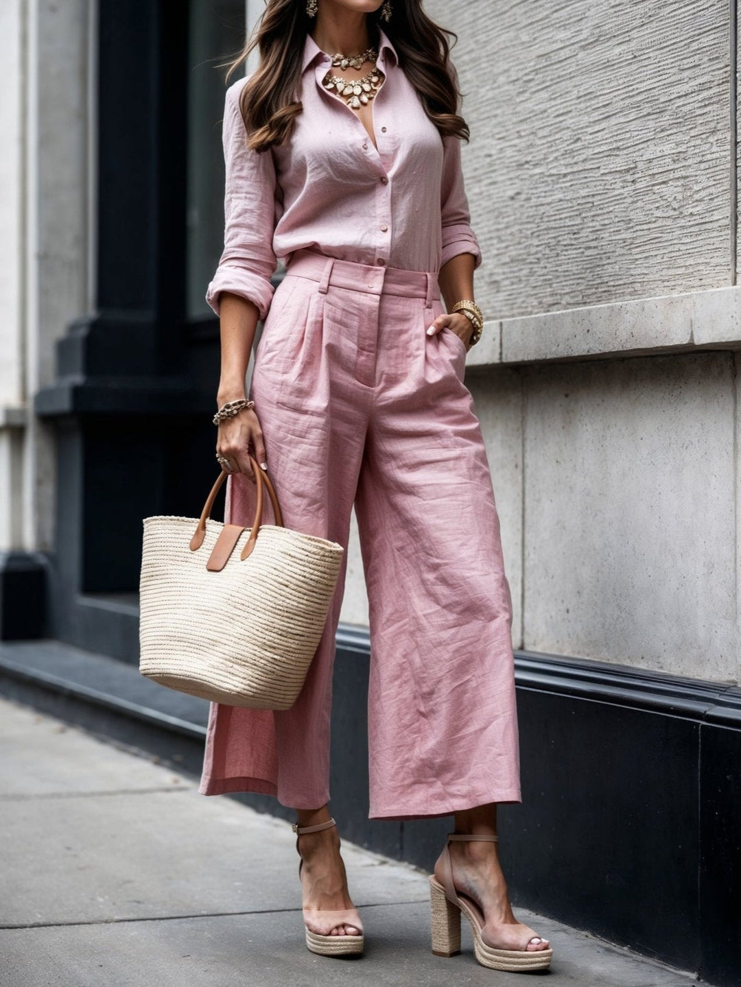 Isadora - Casual Chic vzhled Růžová