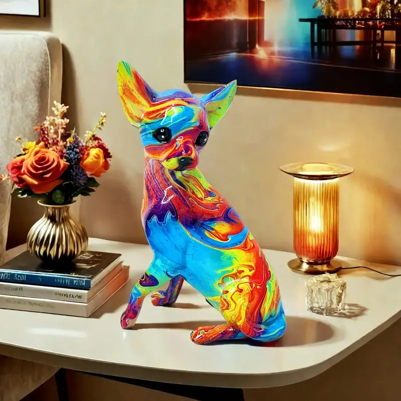 Stolní Lampa Chihuahua z Vibrantní Pryže