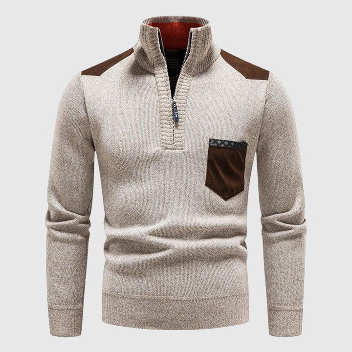 Libuše- Svetr z vlny s zipem