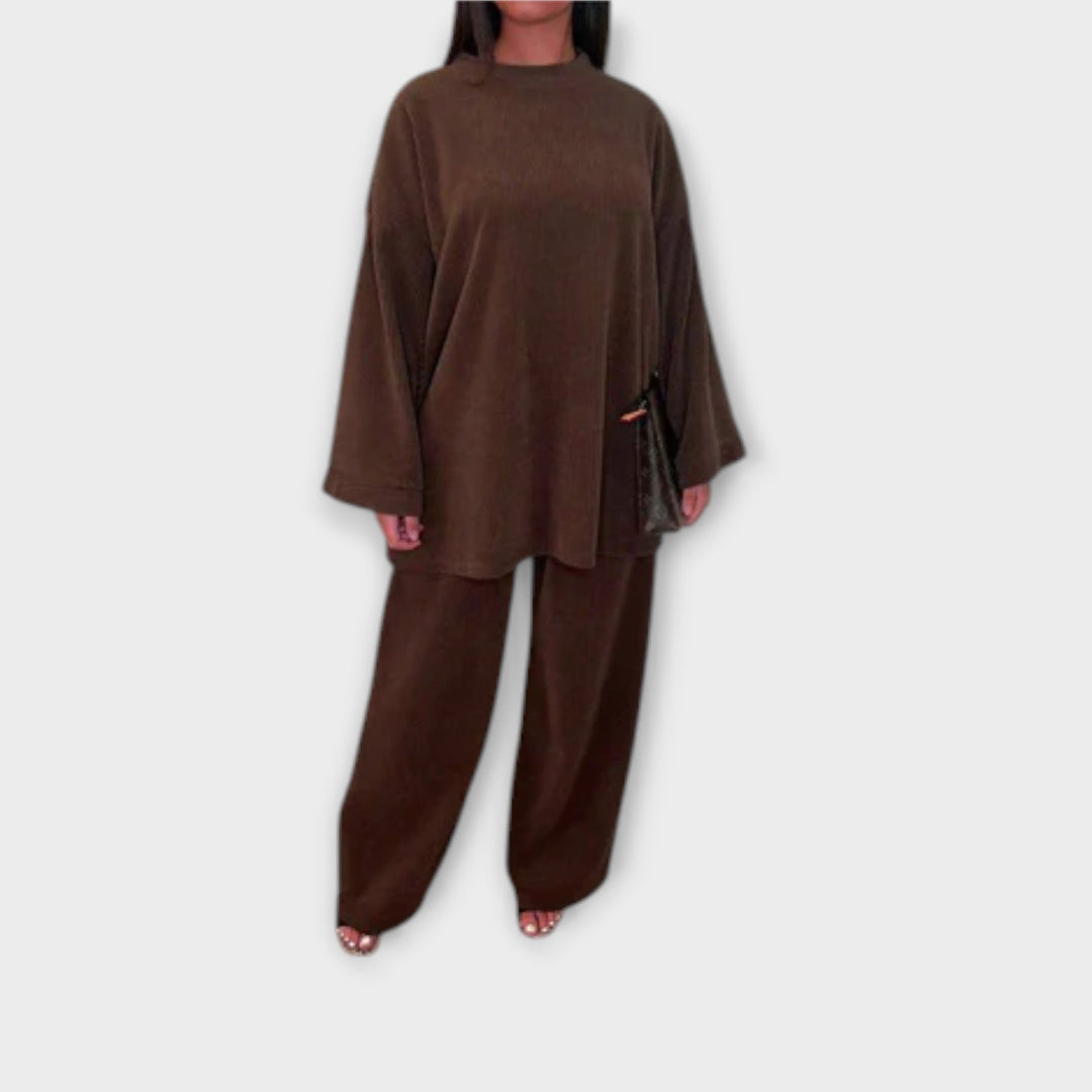 Ingrid - Plus Size Acanalado Souprava