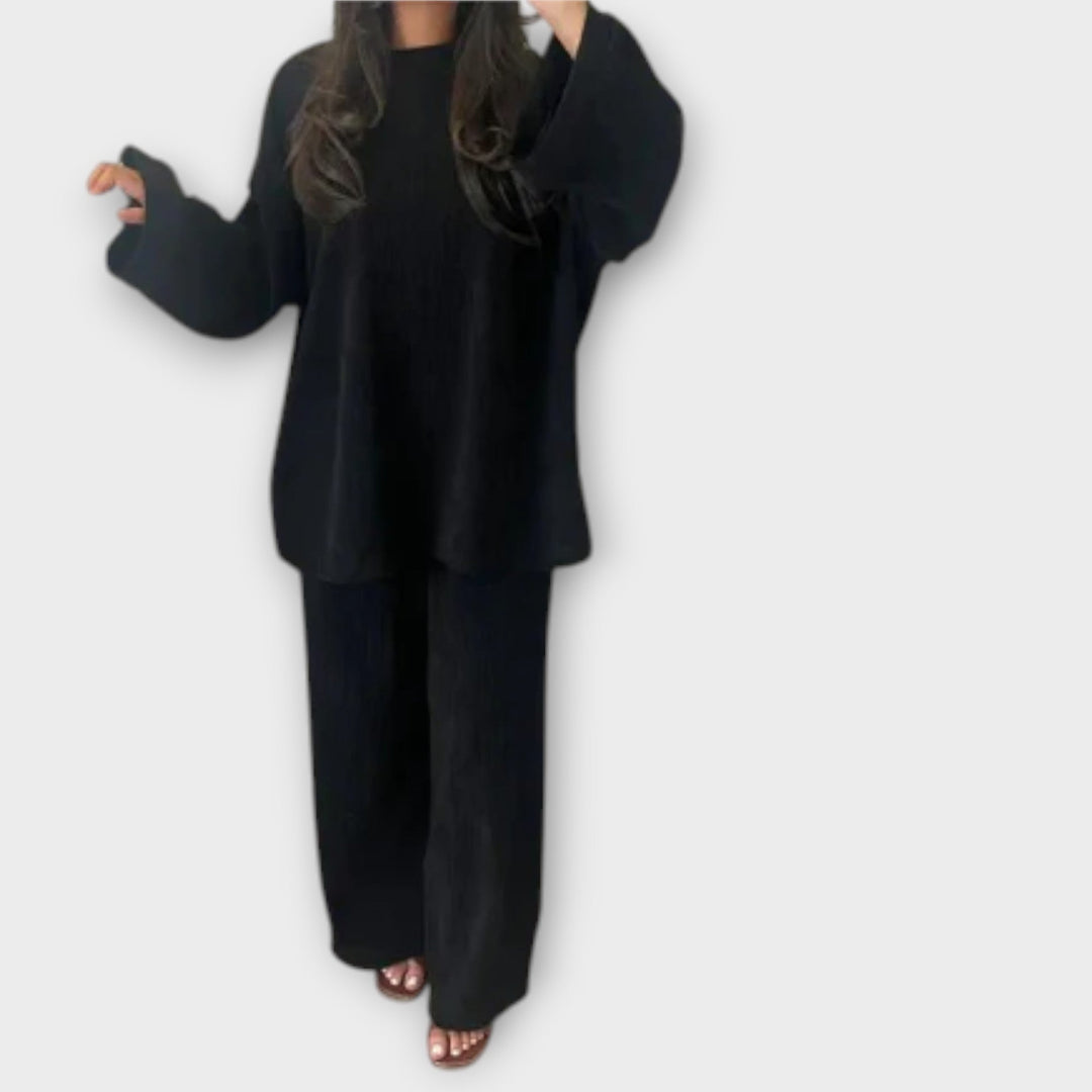 Ingrid - Plus Size Acanalado Souprava
