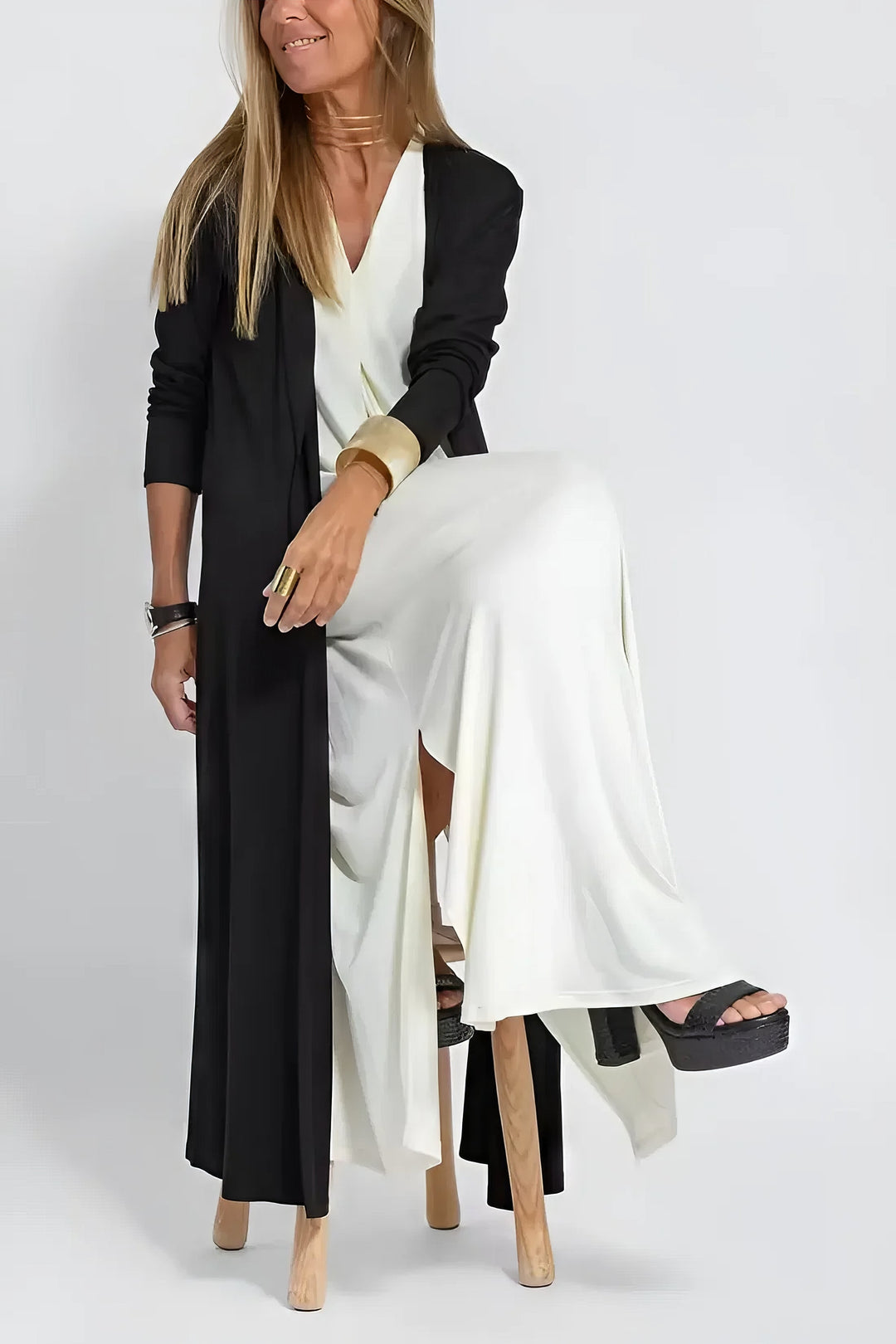 Ava™ | Elegantní dlouhé šaty + cardigan