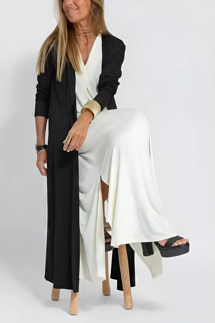 Ava™ | Elegantní dlouhé šaty + cardigan