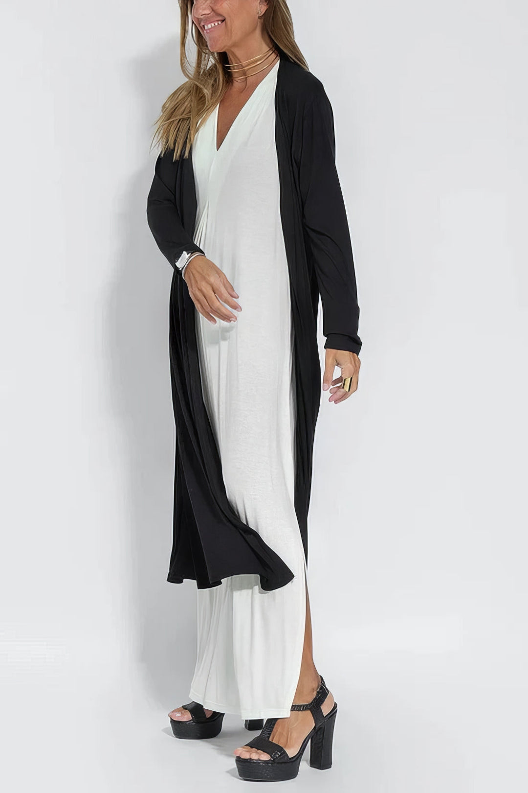 Ava™ | Elegantní dlouhé šaty + cardigan