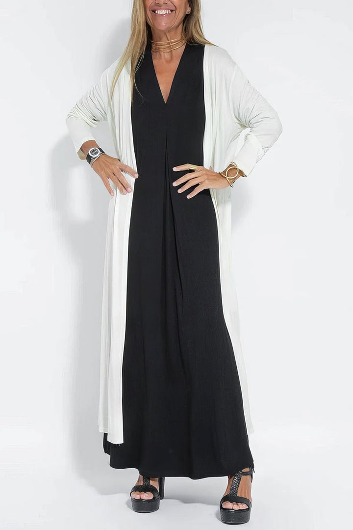 Ava™ | Elegantní dlouhé šaty + cardigan