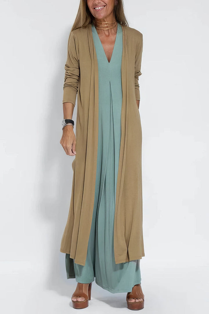 Ava™ | Elegantní dlouhé šaty + cardigan